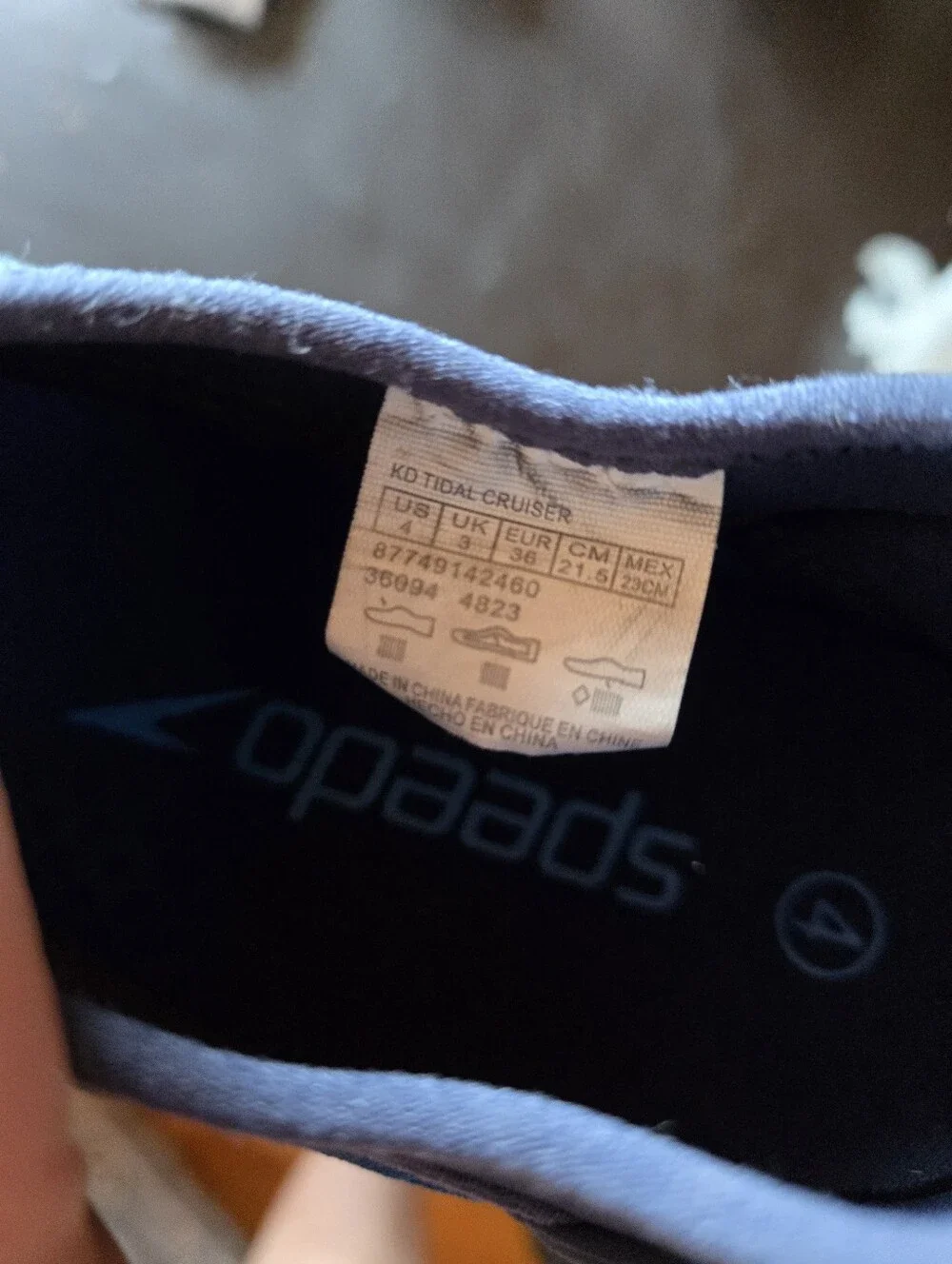 Speedo Kid's Navy and Light Blue Slip-On Water Shoes Size 4Y